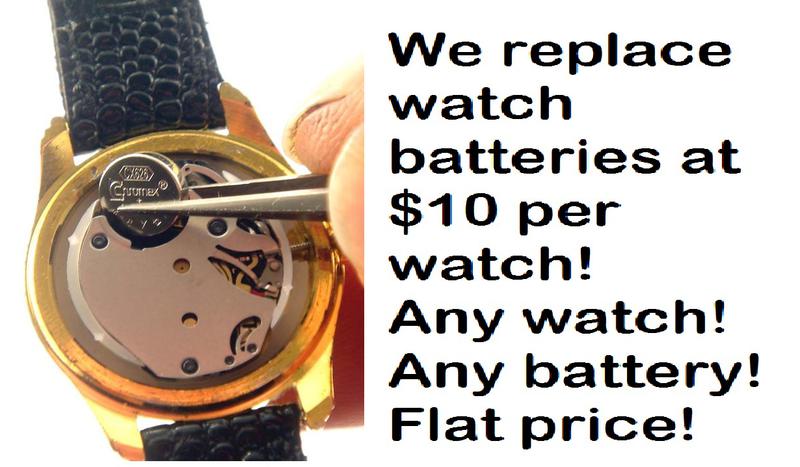 Watch Battery Replacement Chart